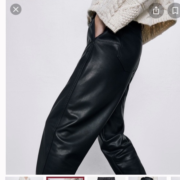 Zara xs leather pants - Picture 2 of 4